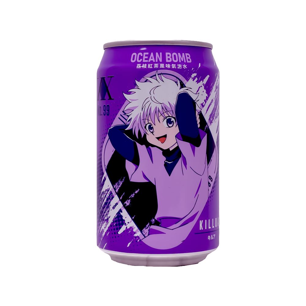 Ocean Bomb Hunter × Hunter Soda – Lychee Black Tea