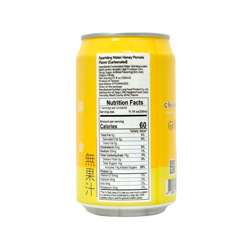 Ocean Bomb Chiikawa Sparkling Water – Honey Pomelo