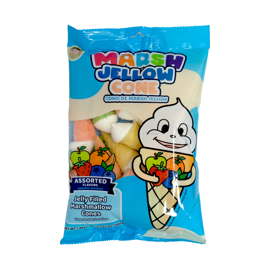 Marsh Jellow Cone Candy – Assorted Flavors