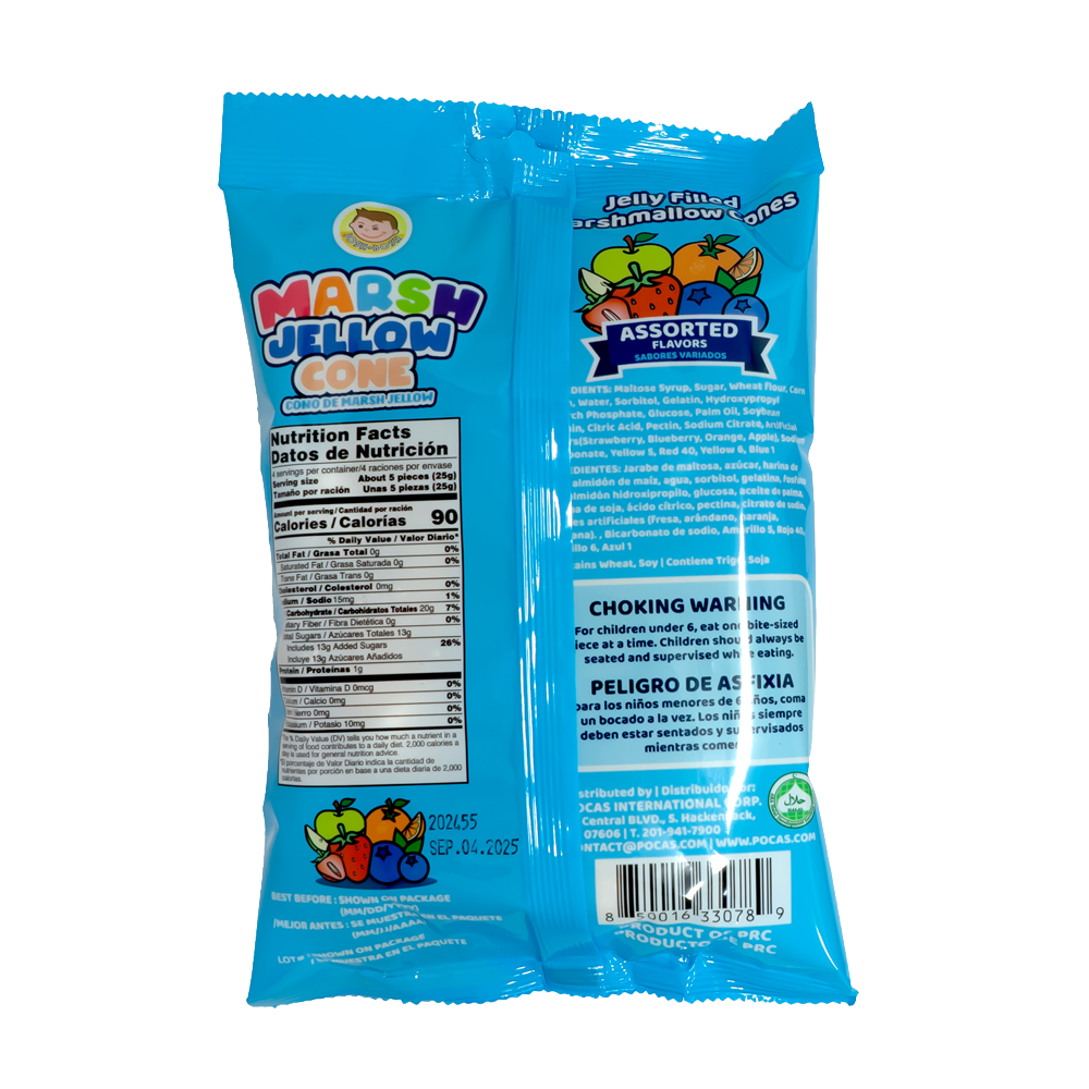 Marsh Jellow Cone Candy – Assorted Flavors